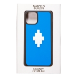 Marcelo Burlon - Cover 3D Cross Blue - iPhone 11 - Apple - County of Milan - Cover Stampata