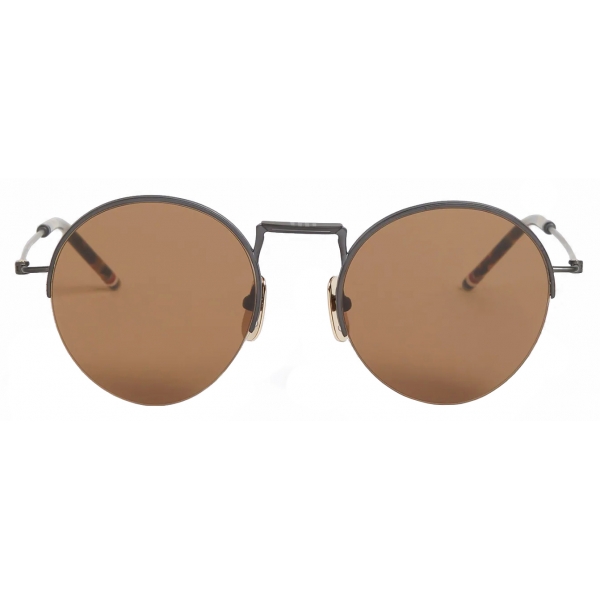 Thom Browne - Black Iron Hingeless Round Sunglasses - Thom Browne ...