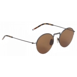 Thom Browne - Black Iron Hingeless Round Sunglasses - Thom Browne Eyewear