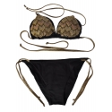 Twinset - Triangolo Mare Imbottito Paillettes - Nero/Oro - Bikini - Made in Italy - Luxury Exclusive Collection