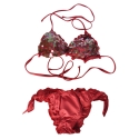 Twinset - Triangle Sea Padded Paillettes - Red - Bikini - Made in Italy - Luxury Exclusive Collection