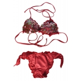 Twinset - Triangle Sea Padded Paillettes - Red - Bikini - Made in Italy - Luxury Exclusive Collection