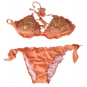 Twinset - Triangle Sea Padded Paillettes - Orange - Bikini - Made in Italy - Luxury Exclusive Collection