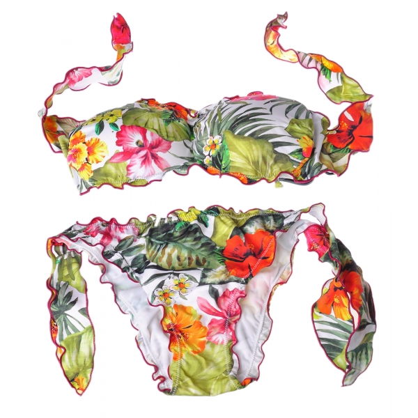 Twinset - Bandband Sea Swimsuit - Floral Pattern - Bikini - Made in Italy - Luxury Exclusive Collection