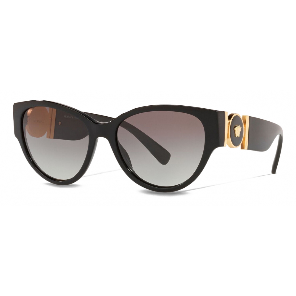 Versace, Accessories, Versace Black Medusa Charm Cat Eye Unisex Sunglasses  Ve 438b