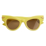 Bottega Veneta - Cat-Eye Sunglasses - Yellow - Sunglasses - Bottega Veneta Eyewear