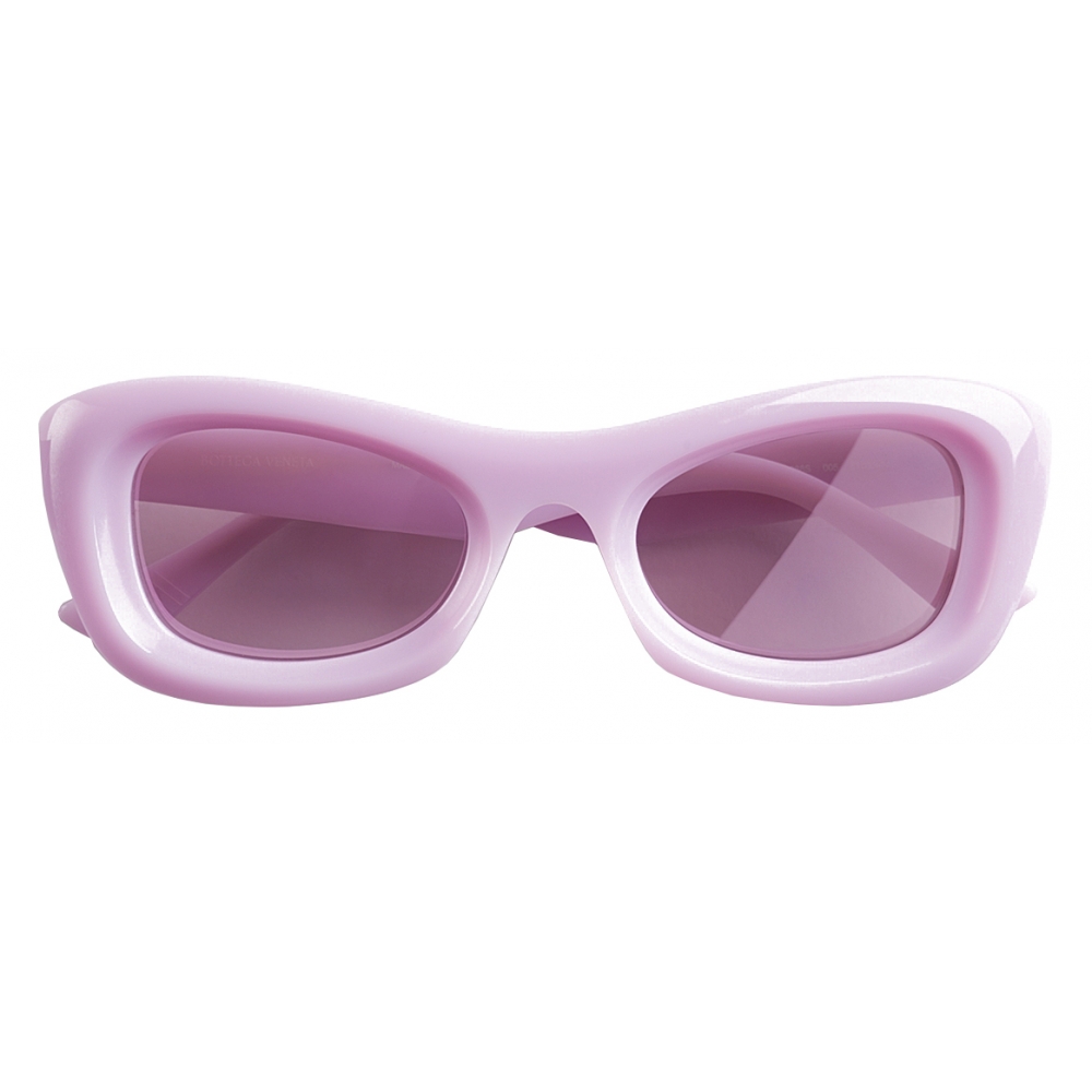 Bottega Veneta - Rectangular Sunglasses - Violet - Sunglasses 
