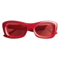 Bottega Veneta - Rectangular Sunglasses - Red - Sunglasses - Bottega Veneta Eyewear