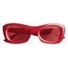 Bottega Veneta - Rectangular Sunglasses - Red - Sunglasses - Bottega Veneta Eyewear