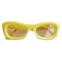 Bottega Veneta - Rectangular Sunglasses - Yellow - Sunglasses - Bottega Veneta Eyewear