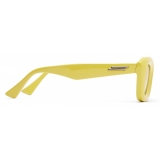 Bottega Veneta - Rectangular Sunglasses - Yellow - Sunglasses - Bottega Veneta Eyewear