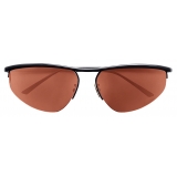 Bottega Veneta - Oval Panthos Sunglasses - Anthracite - Sunglasses - Bottega Veneta Eyewear