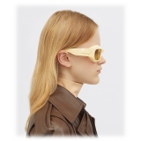 Bottega Veneta - Oval Sunglasses - Yellow - Sunglasses - Bottega Veneta Eyewear