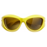 Bottega Veneta - Oval Sunglasses - Kiwi - Sunglasses - Bottega Veneta Eyewear