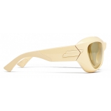 Bottega Veneta - Oval Sunglasses - Yellow - Sunglasses - Bottega Veneta Eyewear
