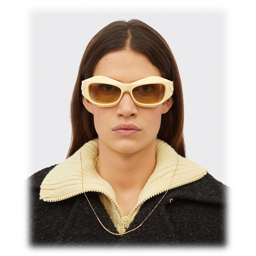 Bottega Veneta Original 12 Round-frame Sunglasses - Yellow