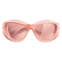 Bottega Veneta - Oval Sunglasses - Pink - Sunglasses - Bottega Veneta Eyewear