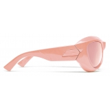 Bottega Veneta - Oval Sunglasses - Pink - Sunglasses - Bottega Veneta Eyewear