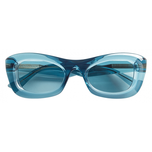 Bottega Veneta - Rectangular Sunglasses - Turquoise - Sunglasses ...
