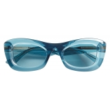 Bottega Veneta - Rectangular Sunglasses - Turquoise - Sunglasses - Bottega Veneta Eyewear