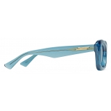 Bottega Veneta - Rectangular Sunglasses - Turquoise - Sunglasses - Bottega Veneta Eyewear