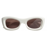 Bottega Veneta - Rectangular Sunglasses - Ivory - Sunglasses - Bottega Veneta Eyewear