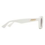 Bottega Veneta - Rectangular Sunglasses - Ivory - Sunglasses - Bottega Veneta Eyewear