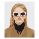 Bottega Veneta - Rectangular Sunglasses - Ivory - Sunglasses - Bottega Veneta Eyewear