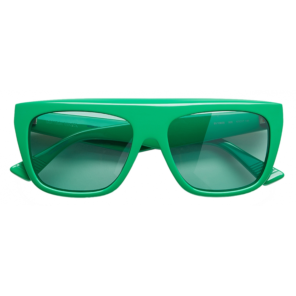 Bottega Veneta - Flat-top Sunglasses - Green - Sunglasses - Bottega ...