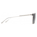 Bottega Veneta - Angular Aviator Sunglasses - Silver Green - Sunglasses - Bottega Veneta Eyewear