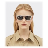Bottega Veneta - Angular Aviator Sunglasses - Silver - Sunglasses - Bottega Veneta Eyewear