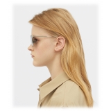 Bottega Veneta - Occhiali da Sole Aviatore Geometrici - Argento - Occhiali da Sole - Bottega Veneta Eyewear