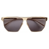 Bottega Veneta - Angular Aviator Sunglasses - Gold Gray - Sunglasses - Bottega Veneta Eyewear