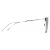 Bottega Veneta - Curved Aviator Sunglasses - Silver - Sunglasses - Bottega Veneta Eyewear