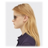 Bottega Veneta - Occhiali da Sole Aviatore Incurvati - Argento - Occhiali da Sole - Bottega Veneta Eyewear