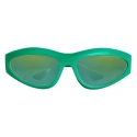 Bottega Veneta - Occhiali da Sole dal Design Avvolgente - Verde - Occhiali da Sole - Bottega Veneta Eyewear