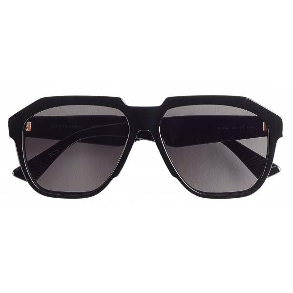 Bottega Veneta - Oversized D-Frame Sunglasses - Black - Sunglasses - Bottega Veneta Eyewear