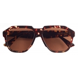 Bottega Veneta - Oversized D-Frame Sunglasses - Havana - Sunglasses - Bottega Veneta Eyewear