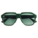 Bottega Veneta - Oversized D-Frame Sunglasses - Green - Sunglasses - Bottega Veneta Eyewear