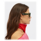 Bottega Veneta - Oversized D-Frame Sunglasses - Green - Sunglasses - Bottega Veneta Eyewear