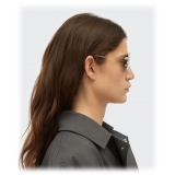 Bottega Veneta - Angular Frame Sunglasses - Silver - Sunglasses - Bottega Veneta Eyewear