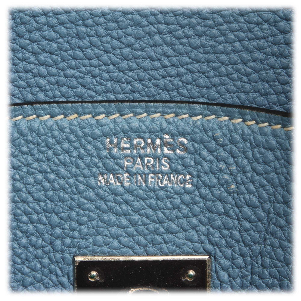 Hermes Birkin Size 30 Blue Izmir Togo Leather