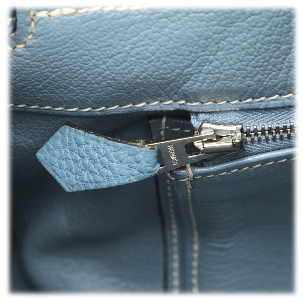 Hermès Vintage - Togo Birkin 35 Bag - Blue - Leather and Calf