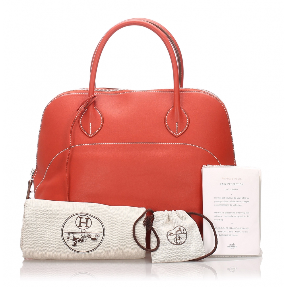 Hermès Vintage - Bolide 35 Bag - Orange - Leather and Calf Handbag - Luxury  High Quality - Avvenice