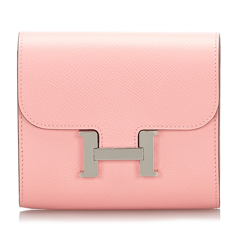 HERMES Epsom Constance Wallet To Go 5P Pink 1213024