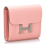 Hermès Vintage - Epsom Constance Compact Wallet - Rosa - Portafoglio in Pelle - Alta Qualità Luxury