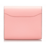 Hermès Vintage - Epsom Constance Compact Wallet - Rosa - Portafoglio in Pelle - Alta Qualità Luxury