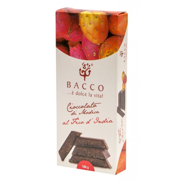 Bacco - Tipicità al Pistacchio - Chocolate of Modica - Prickly Pear - Artisan Chocolate - 100 g