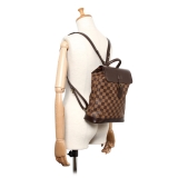 Louis Vuitton Vintage - Damier Ebene Soho Backpack - Brown - Leather Backpack - Luxury High Quality