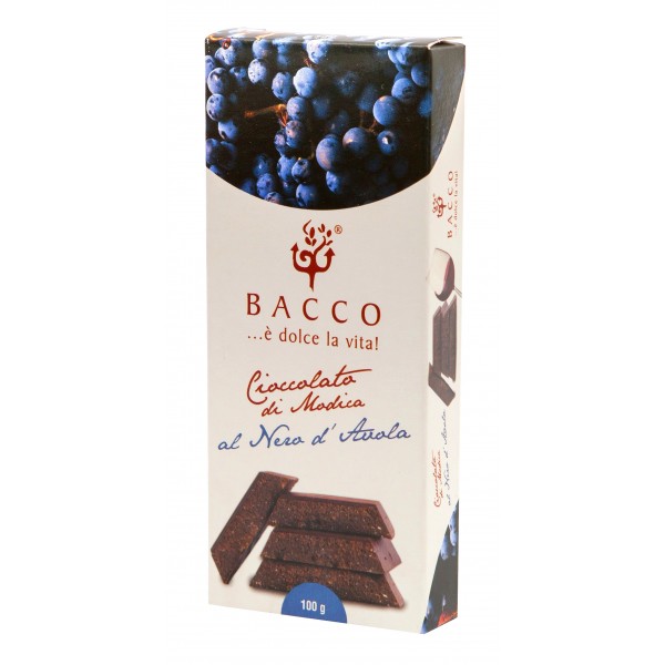 Bacco - Tipicità al Pistacchio - Cioccolato di Modica al Nero d'Avola - Cioccolato Artigianale - 100 g